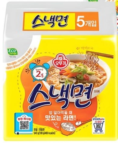 [오뚜기] 국민 라면 스낵면 멀티팩(5개입) or 컵라면(6개입)