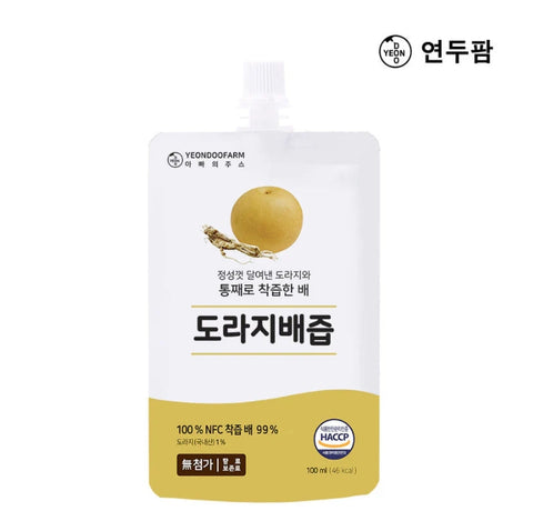 [재입고]100%착즙 국내산 도라지와 배로 만든 아빠의 쥬스 도라지배즙 1박스40포